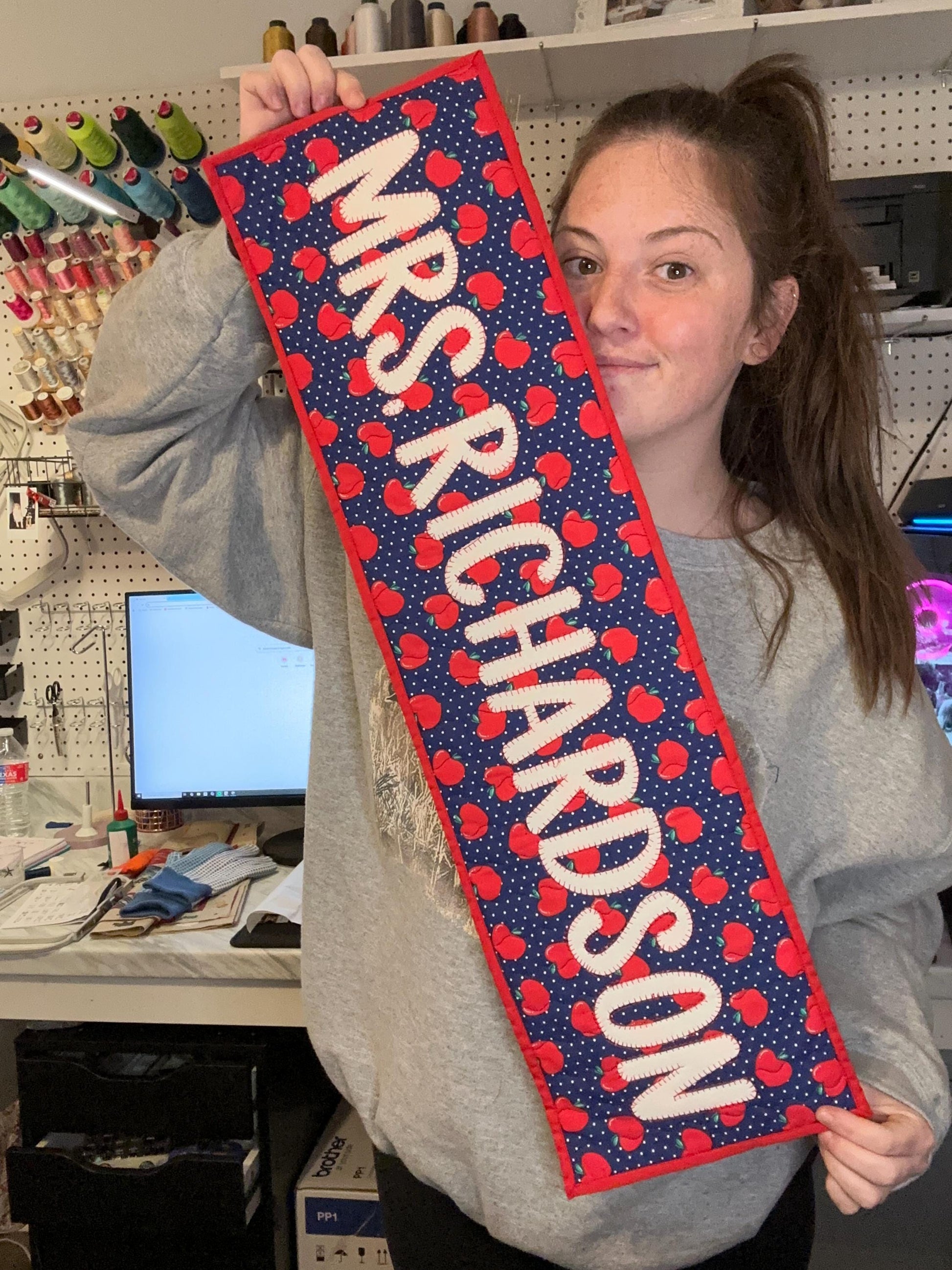 Custom Quilted Name Banner image 1