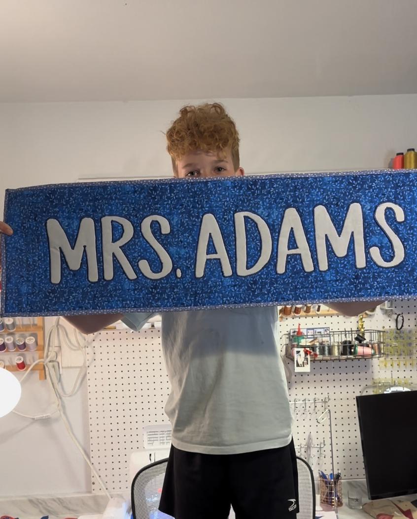Custom Quilted Name Banner image 3