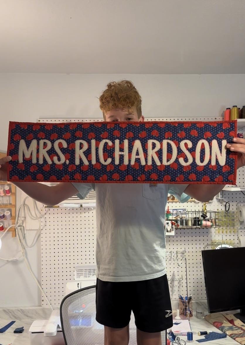 Custom Quilted Name Banner image 4