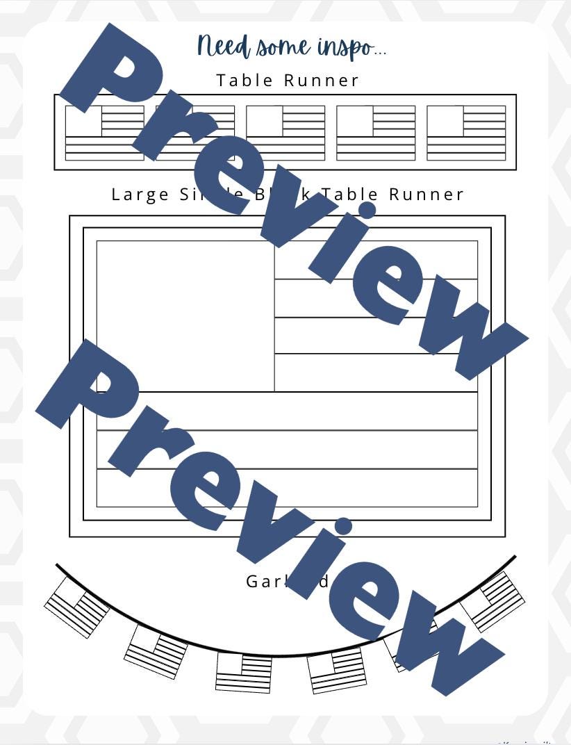 American Flag Single Block Sewing Pattern image 4