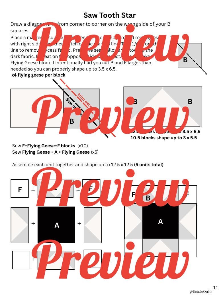 Ranchhouse Windows Quilt Pattern: Beginner Friendly (PDF Pattern) image 9