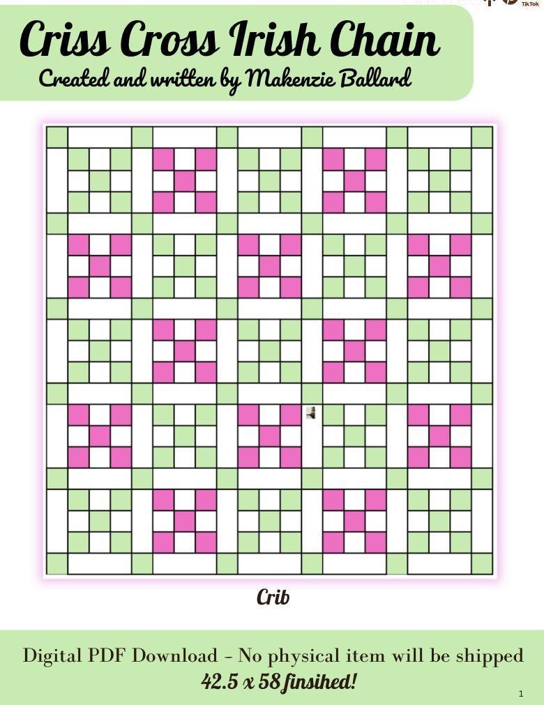 Criss Cross Irish Chain Quilt Pattern: Beginner Friendly image 1