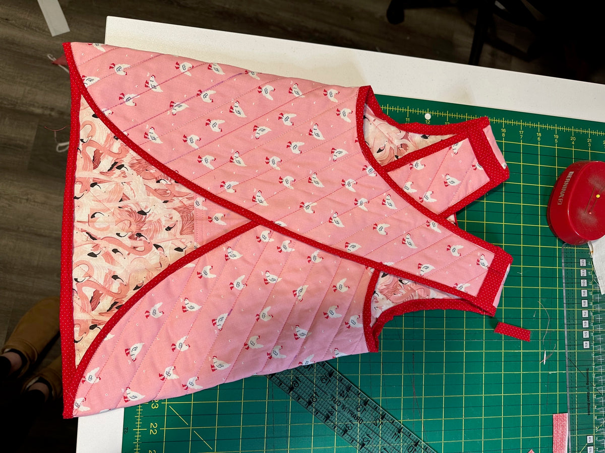 Pink handmade apron