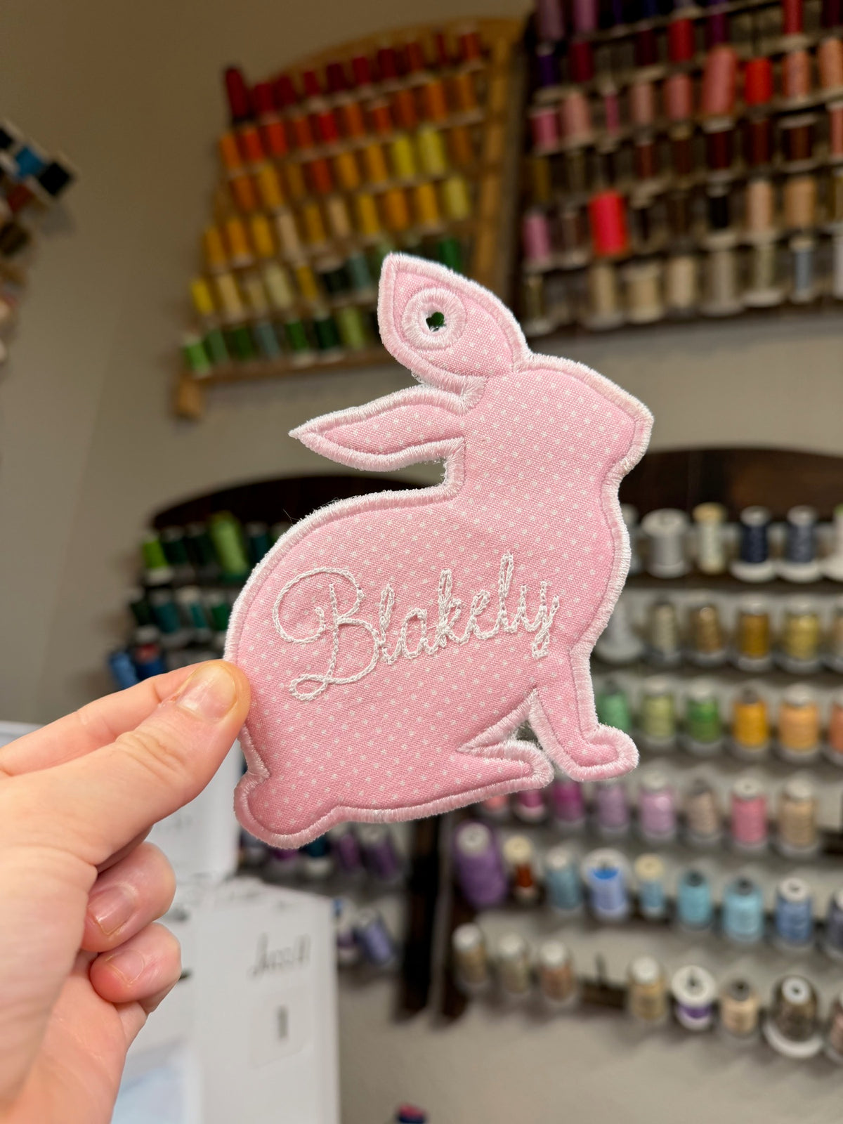 Personalized embroidery project by Kenzie Quilts