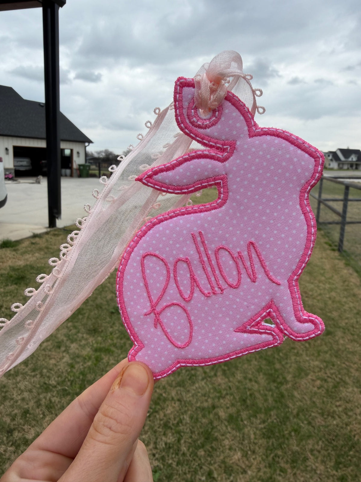 Personalized embroidery project by Kenzie Quilts