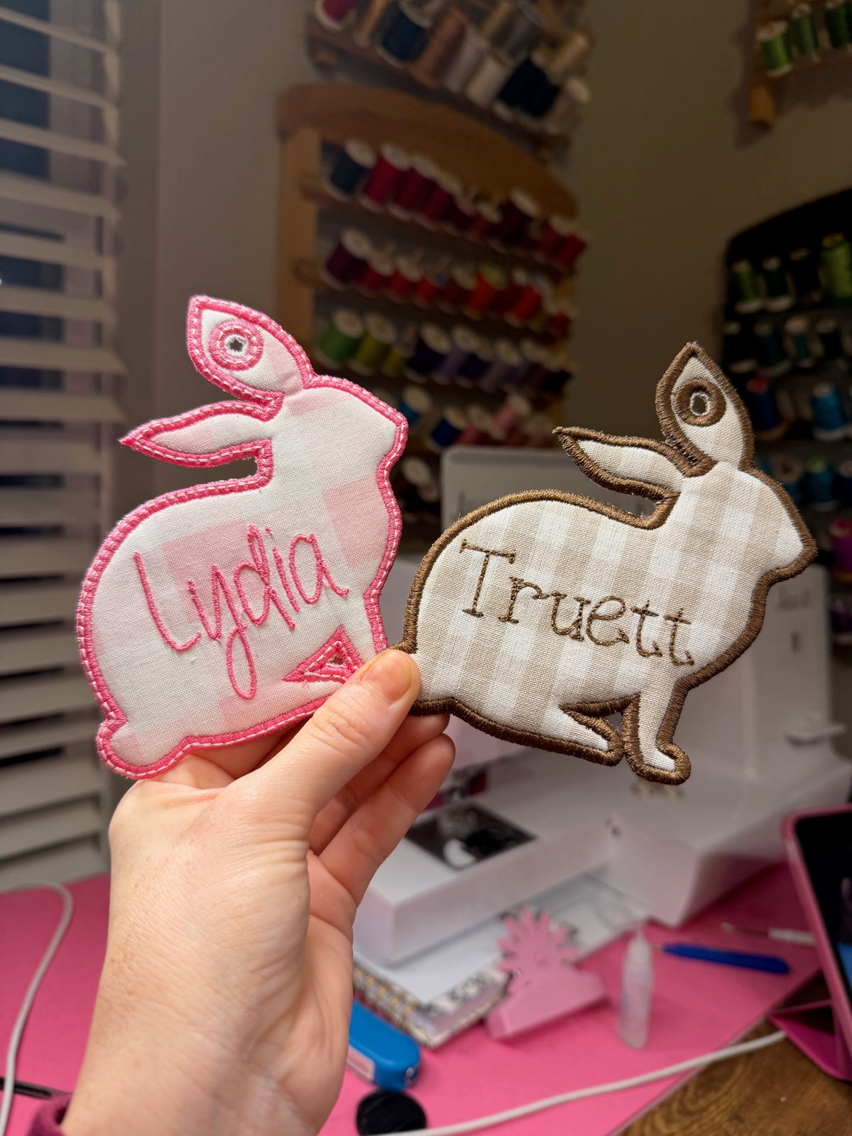 Personalized embroidery project by Kenzie Quilts