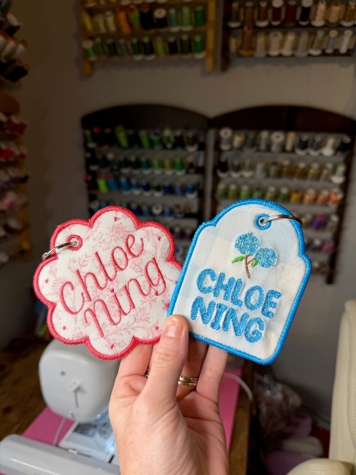 Personalized embroidery project by Kenzie Quilts