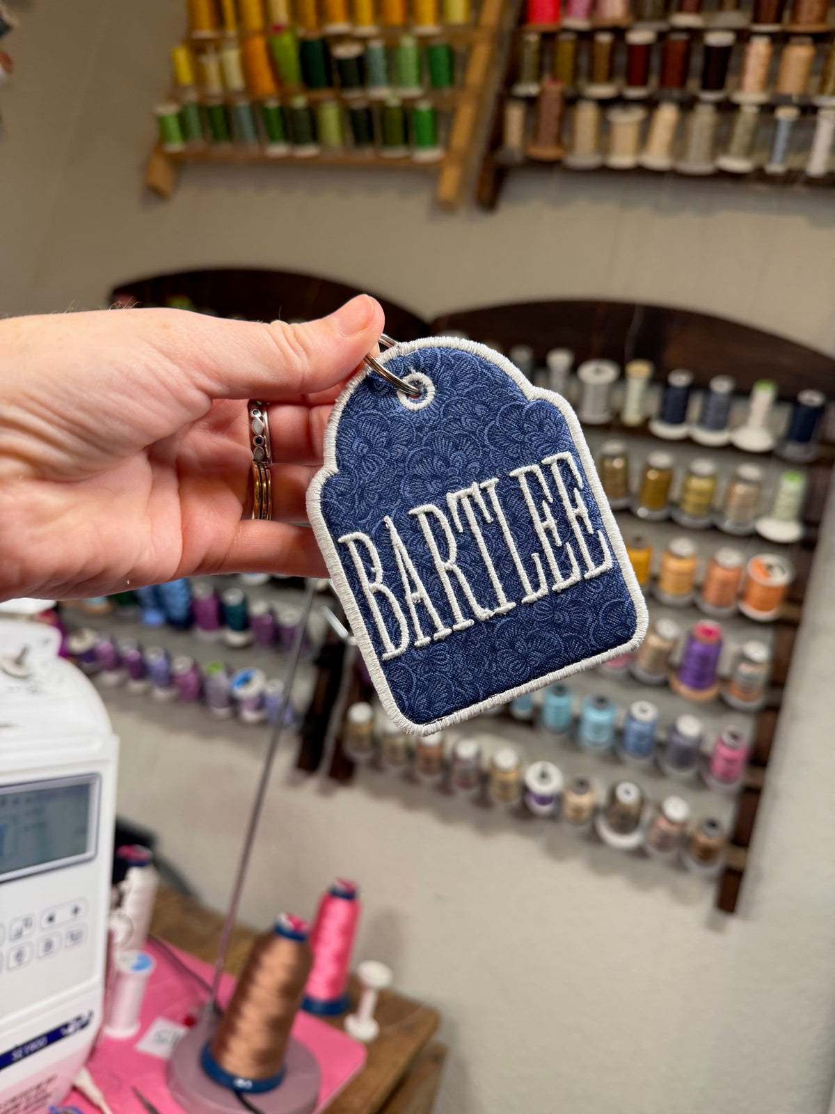 Personalized embroidery project by Kenzie Quilts
