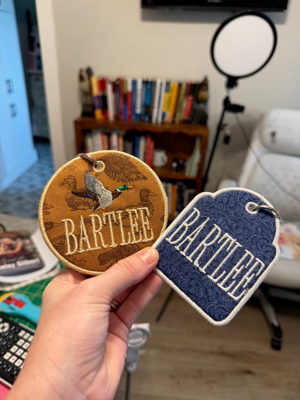Personalized embroidery project by Kenzie Quilts