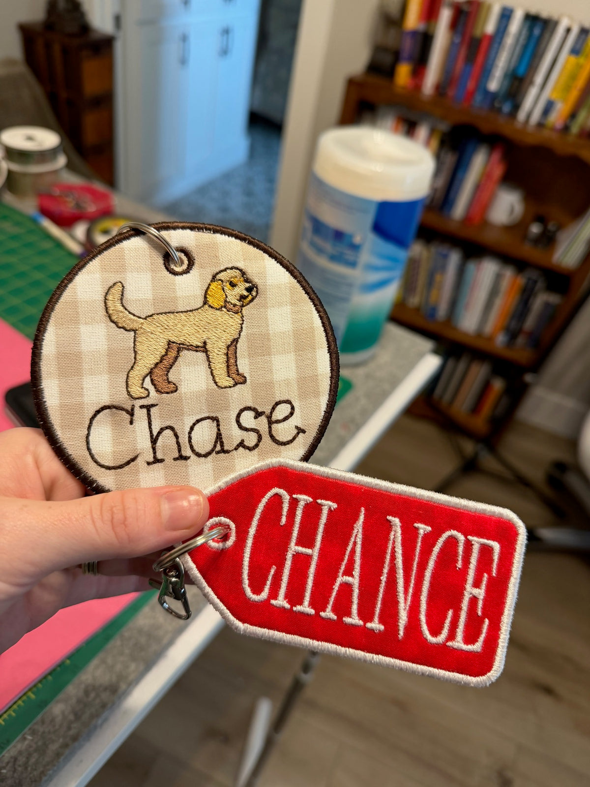 Personalized embroidered dog tag
