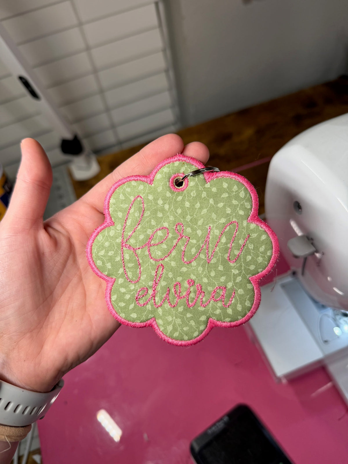 Personalized embroidery project by Kenzie Quilts