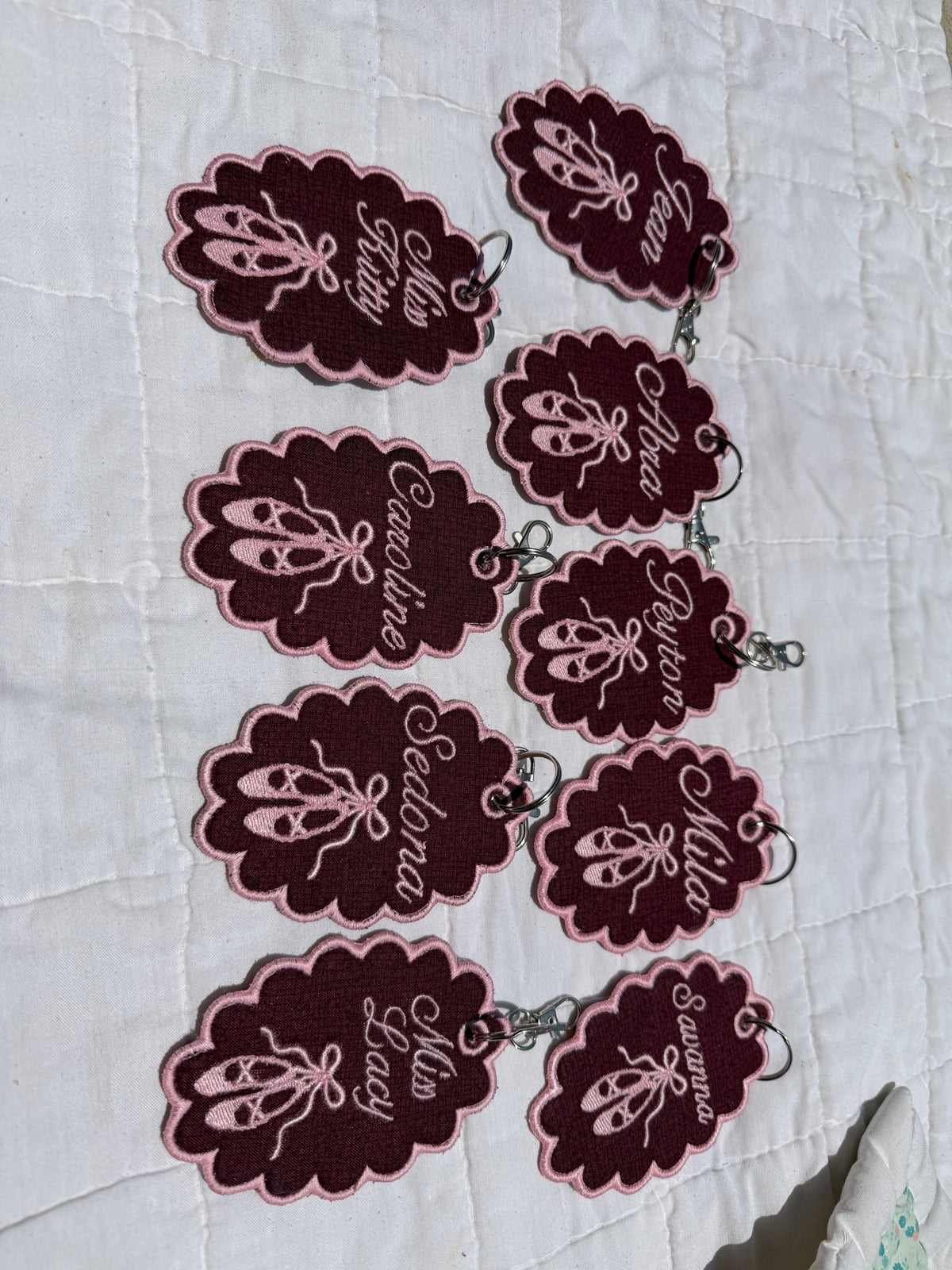 Personalized embroidery project by Kenzie Quilts
