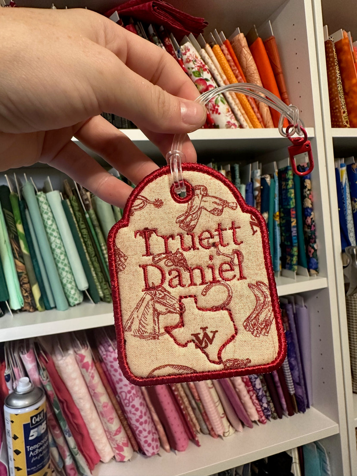 Personalized embroidery project by Kenzie Quilts