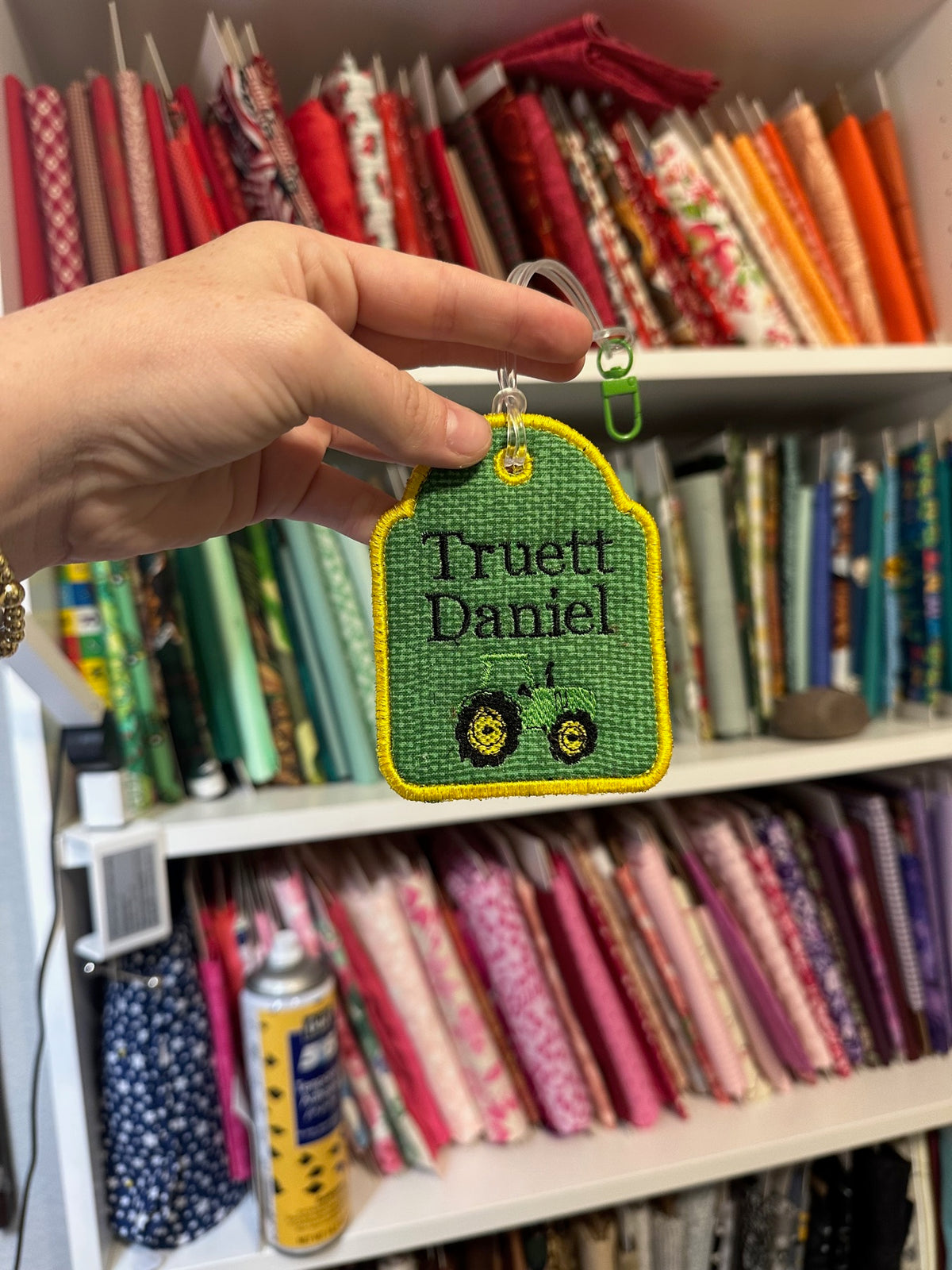 Personalized embroidery project by Kenzie Quilts