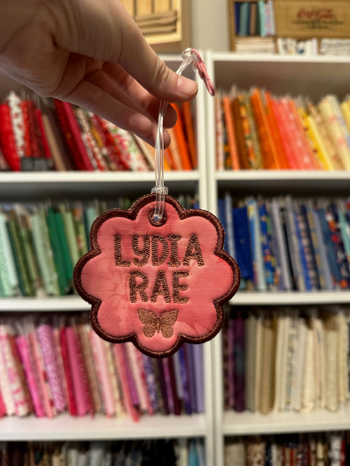 Personalized embroidery project by Kenzie Quilts