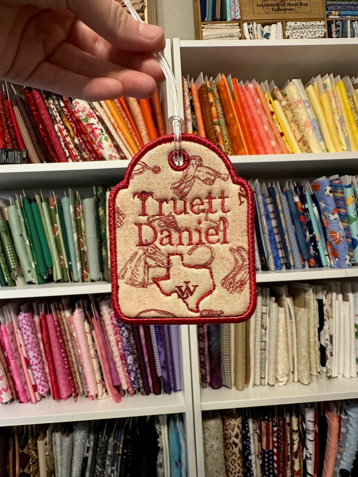 Personalized embroidery project by Kenzie Quilts