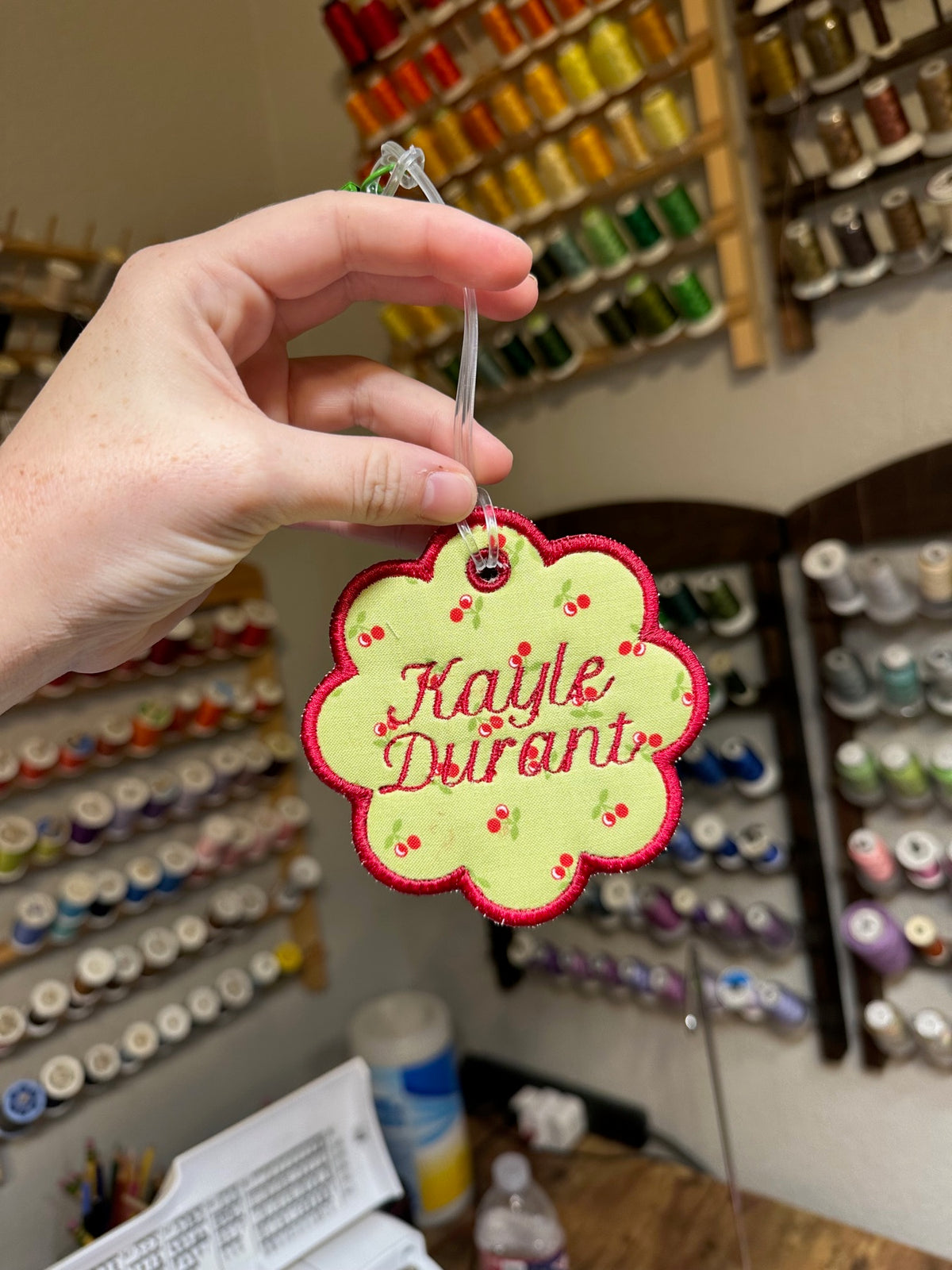 Personalized embroidery project by Kenzie Quilts