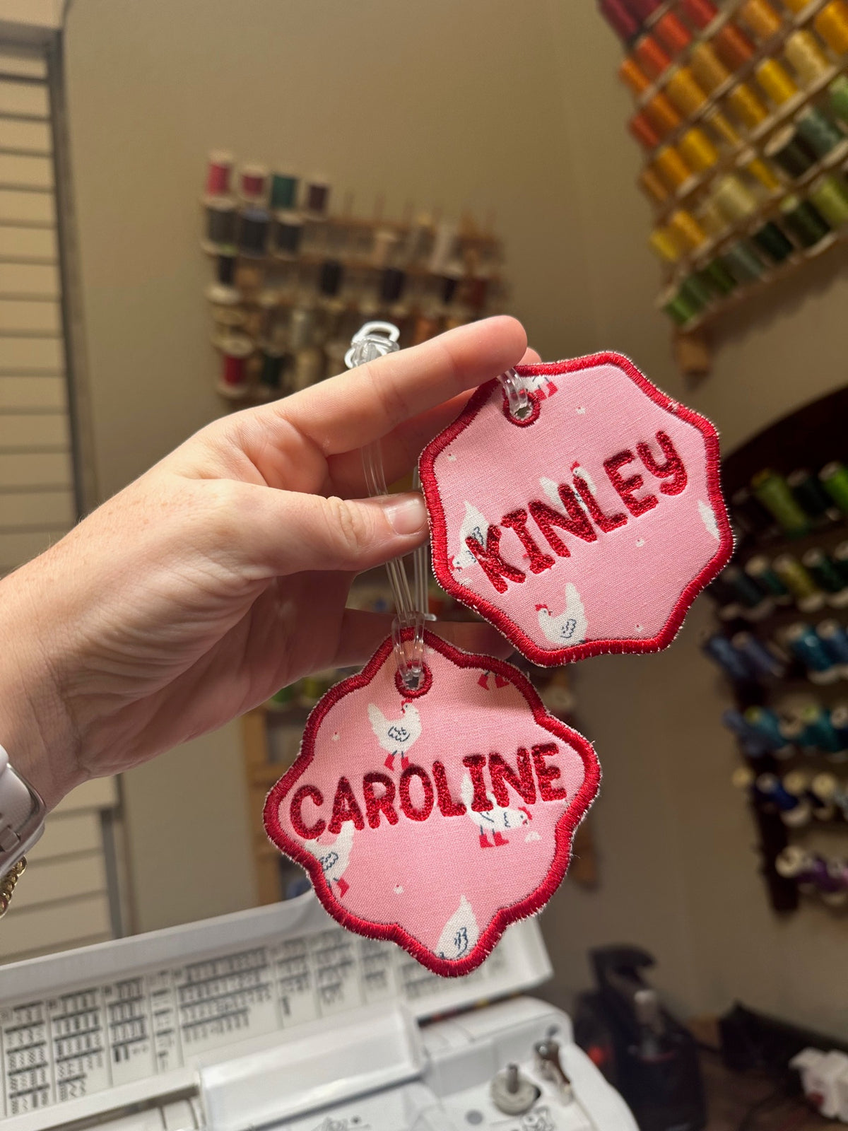 Personalized embroidery project by Kenzie Quilts