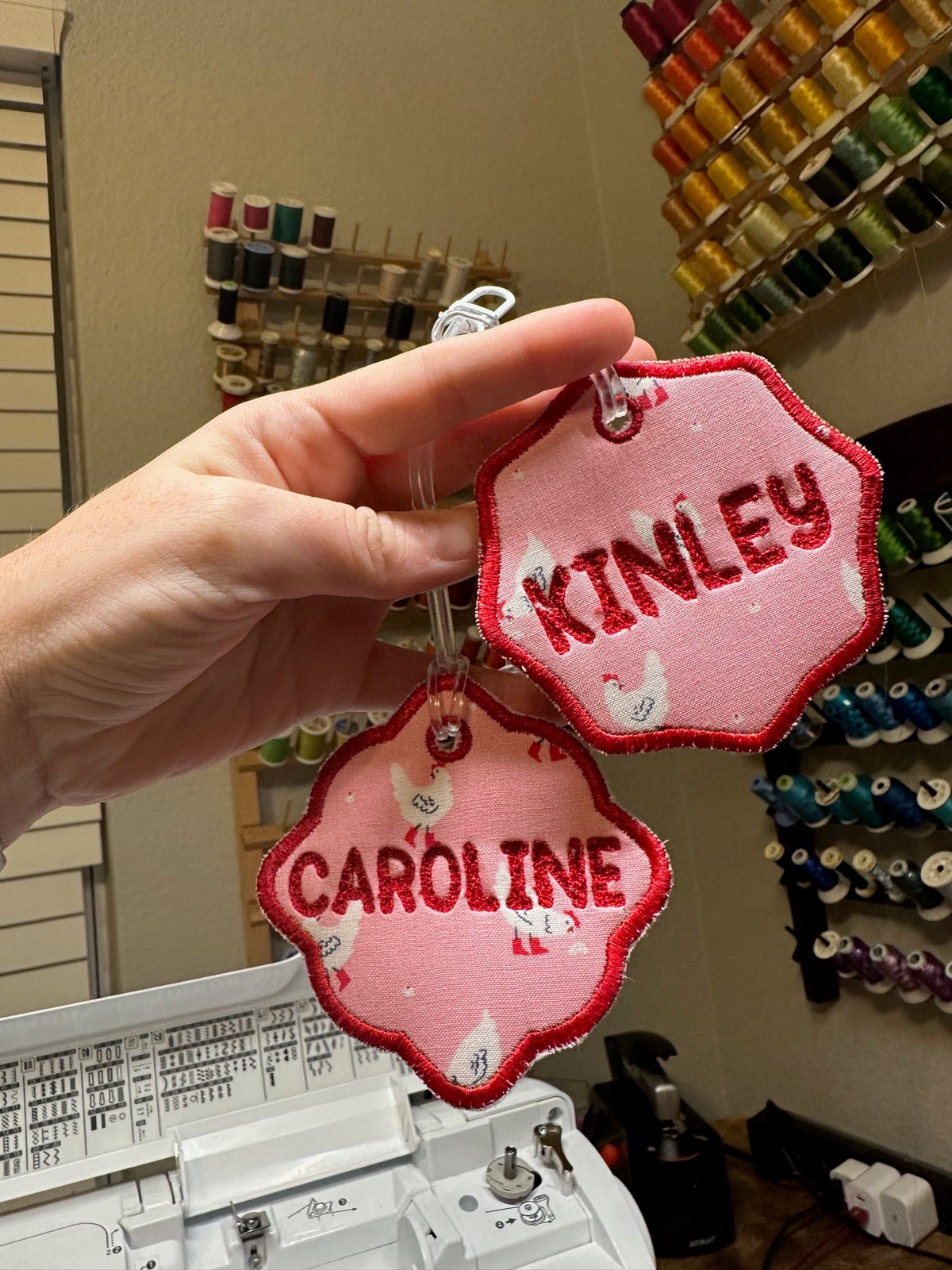 Personalized embroidery project by Kenzie Quilts