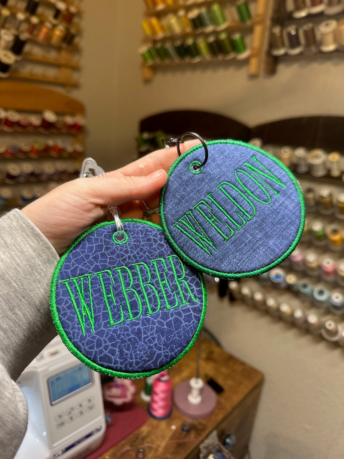 Personalized embroidery project by Kenzie Quilts