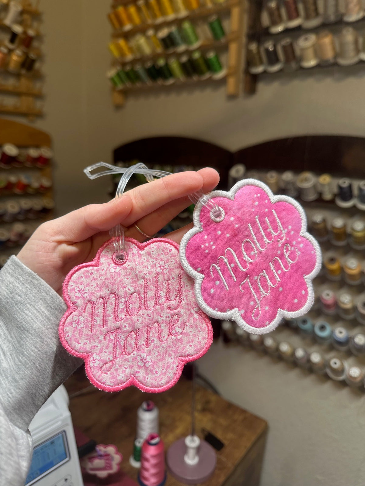 Personalized embroidery project by Kenzie Quilts