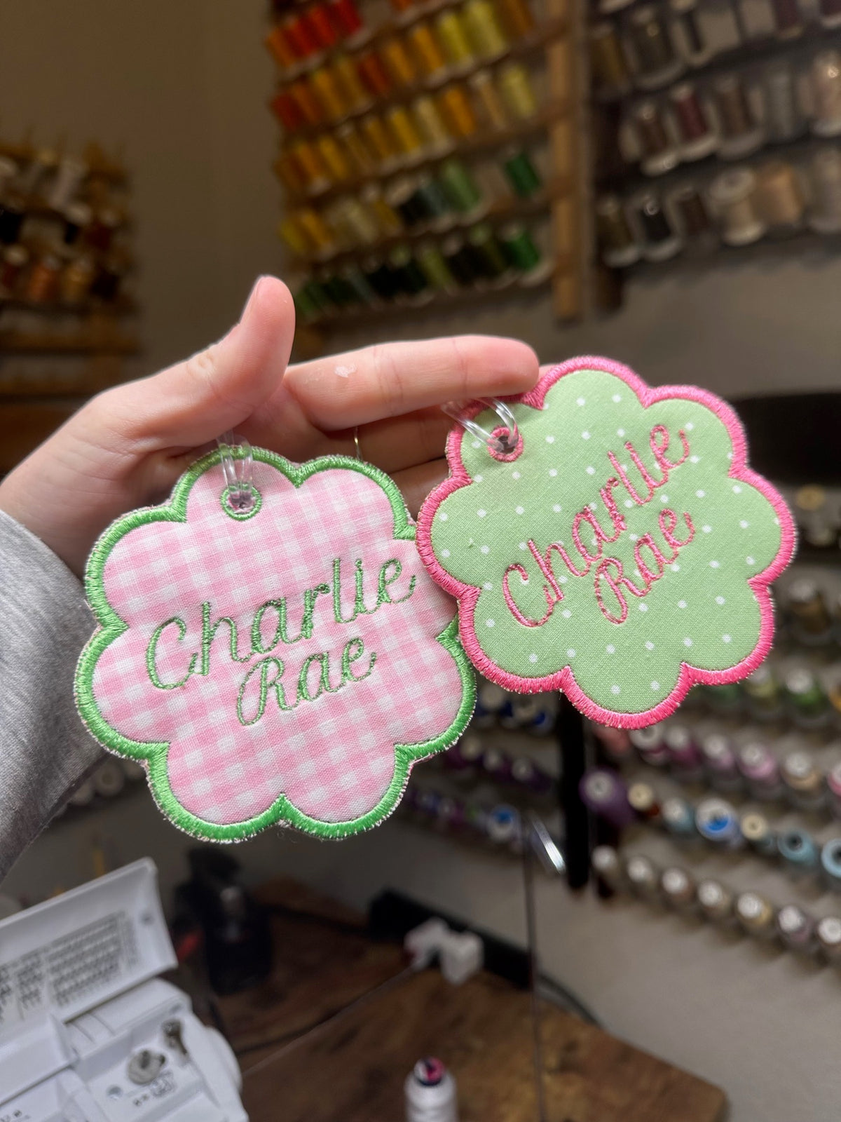 Personalized embroidery project by Kenzie Quilts