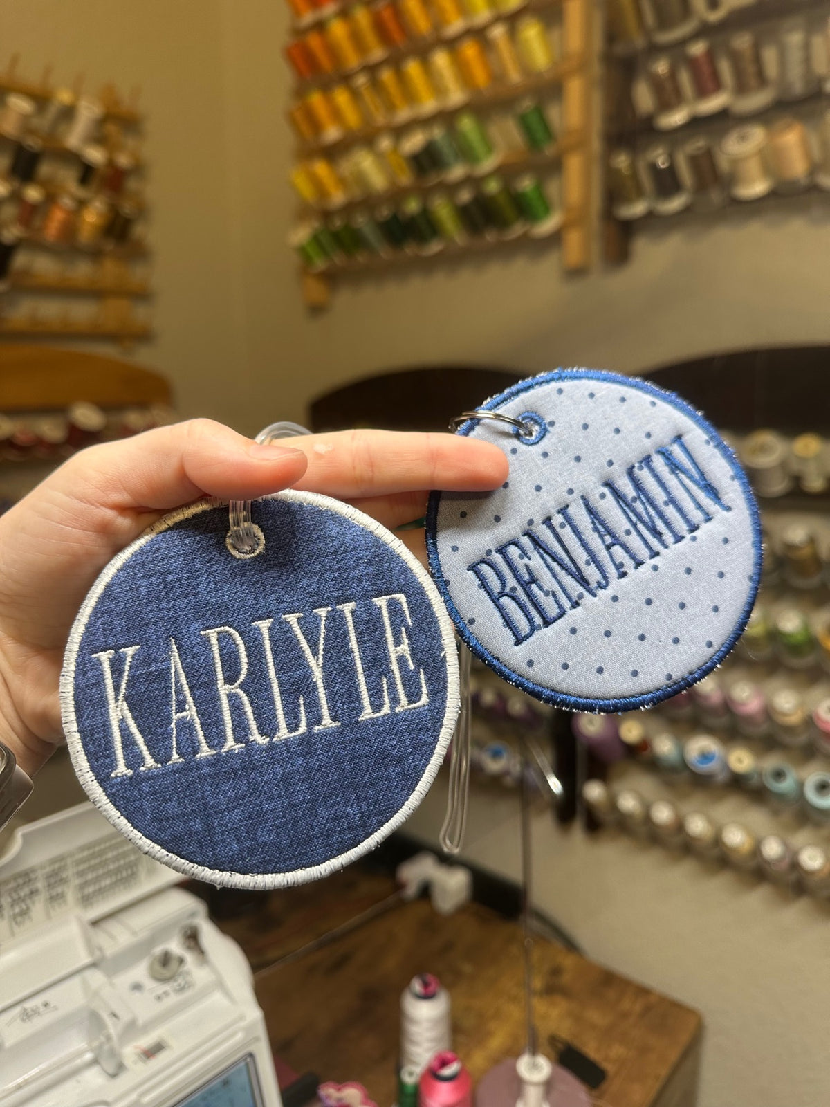 Personalized embroidery project by Kenzie Quilts