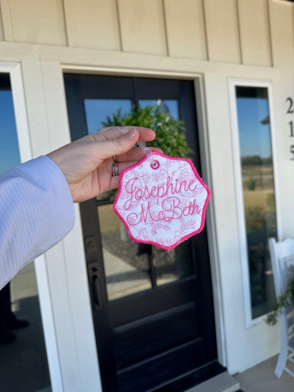 Personalized embroidery project by Kenzie Quilts