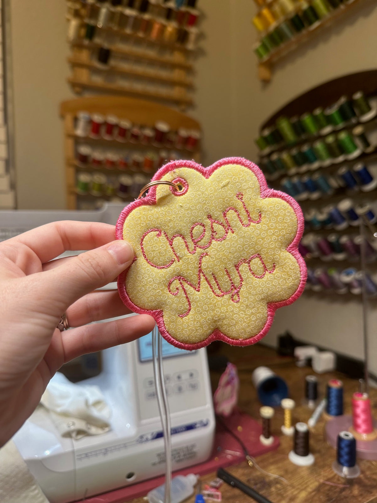 Personalized embroidery project by Kenzie Quilts