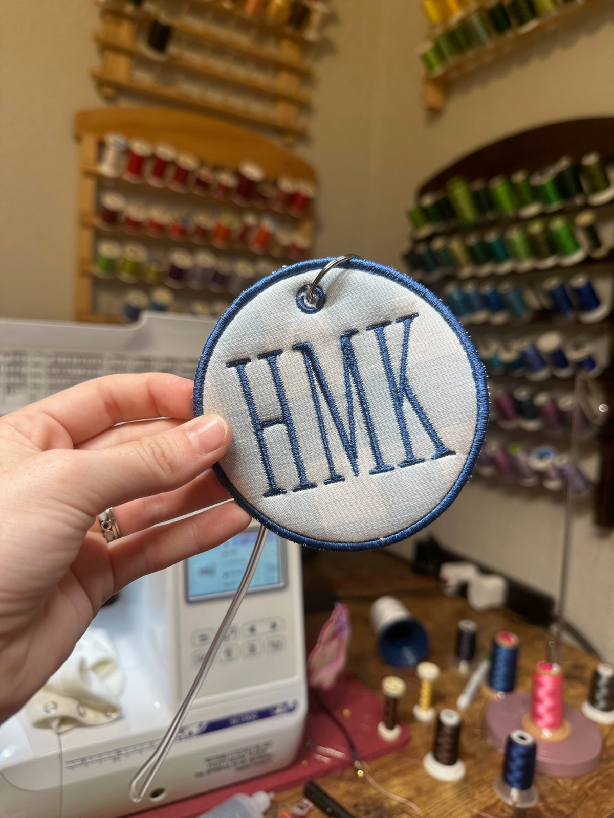 Personalized embroidery project by Kenzie Quilts