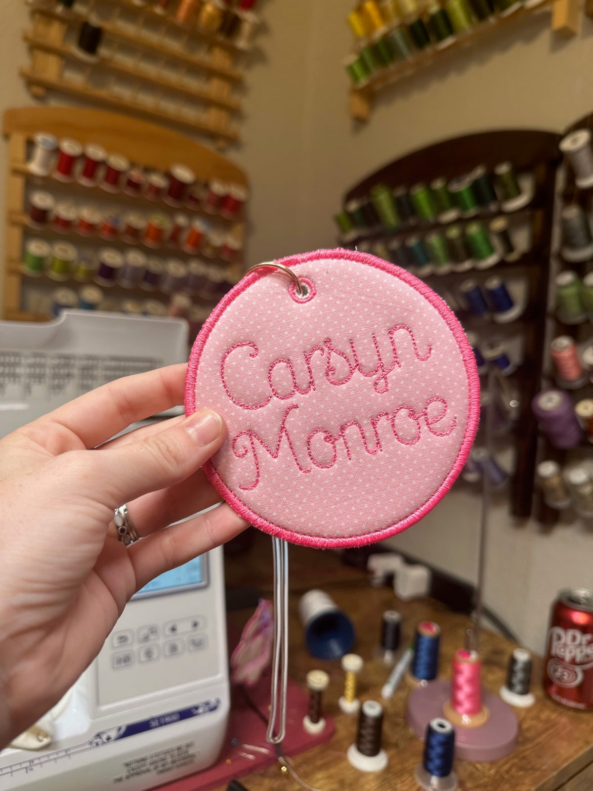 Personalized embroidery project by Kenzie Quilts