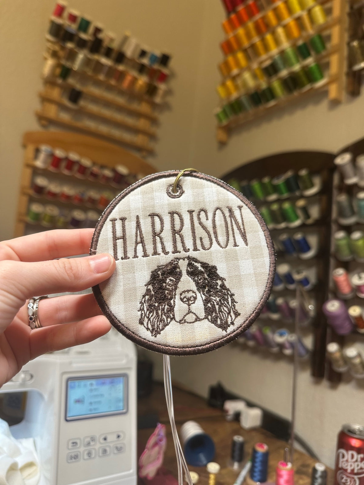 Personalized embroidery project by Kenzie Quilts