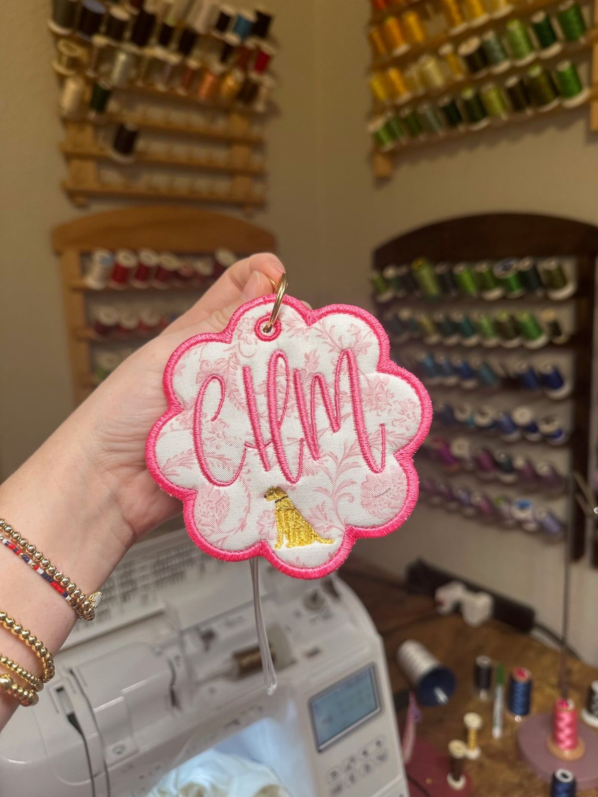 Personalized embroidery project by Kenzie Quilts