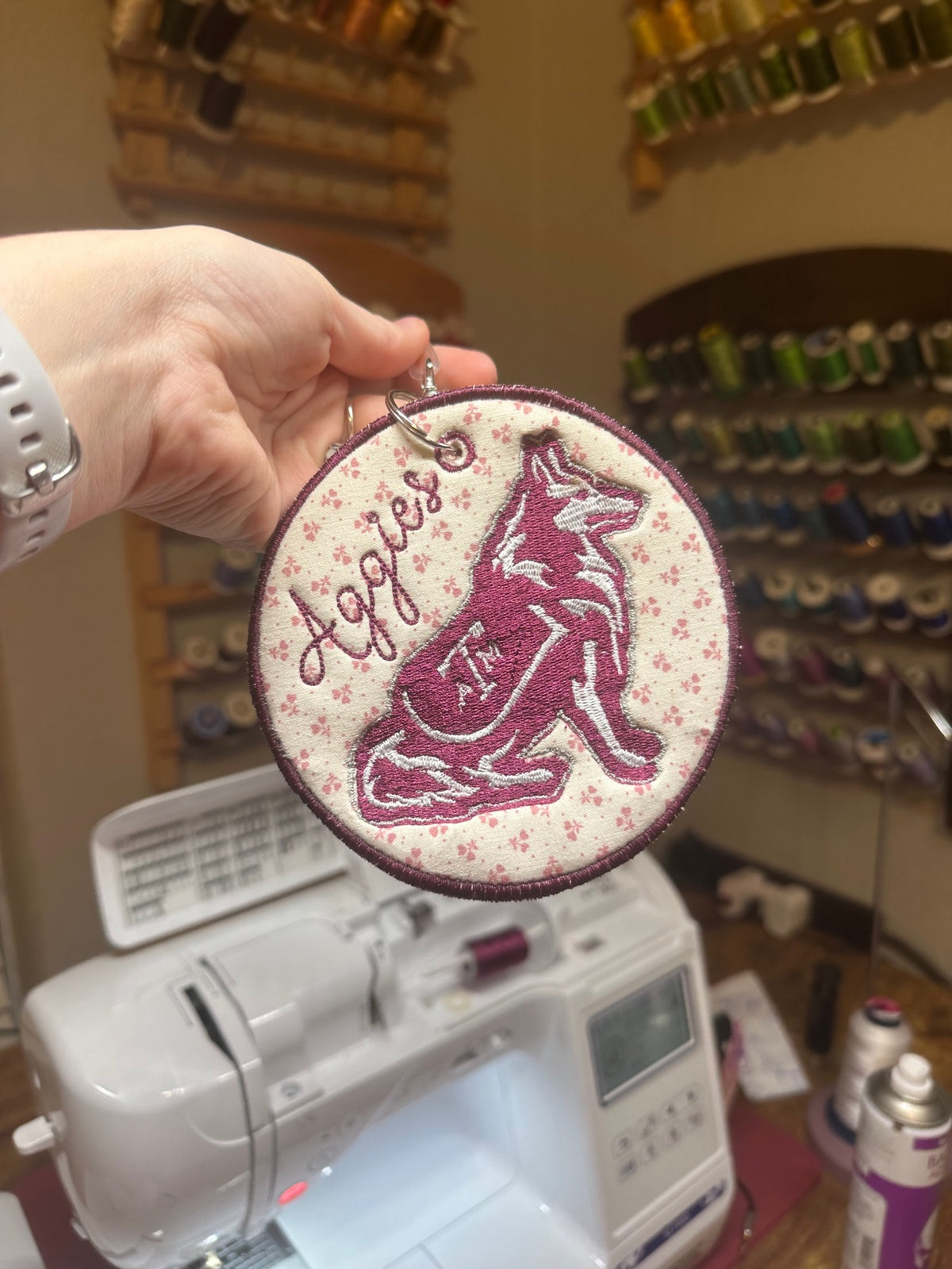 Personalized embroidery project by Kenzie Quilts