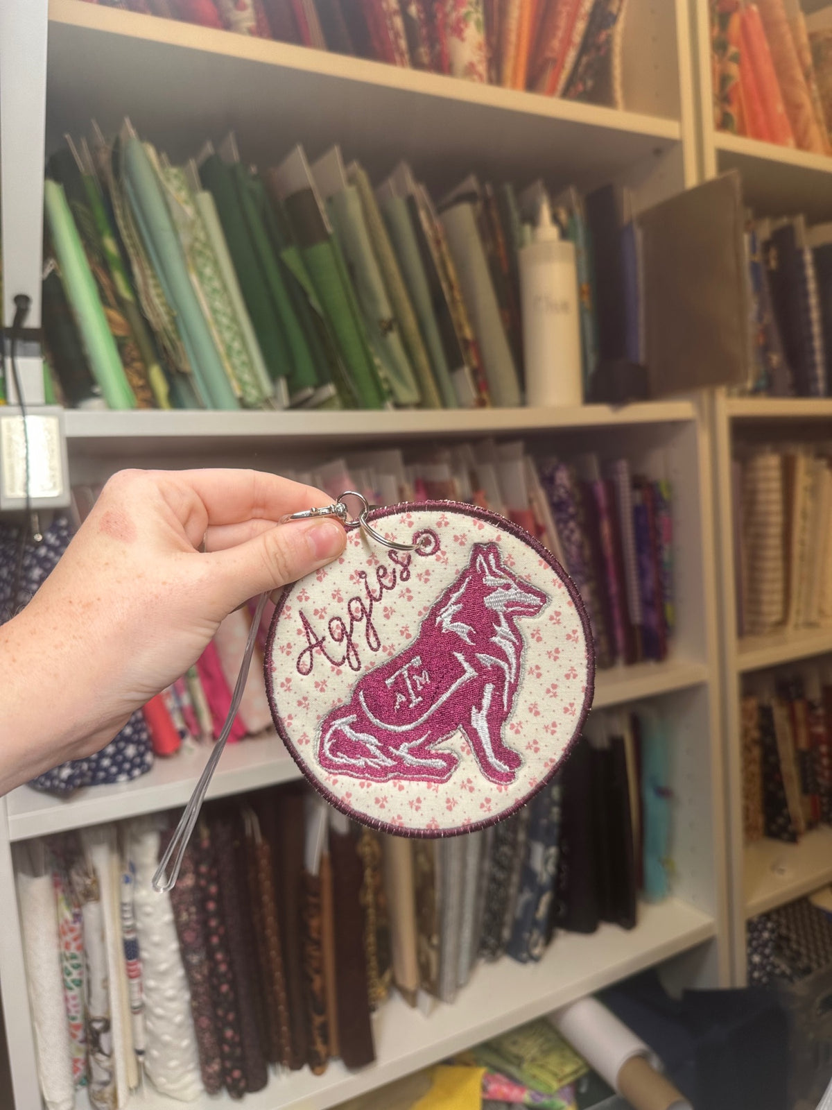 Personalized embroidery project by Kenzie Quilts