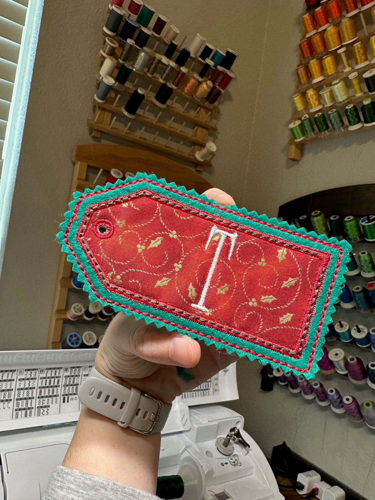 Personalized embroidery project by Kenzie Quilts