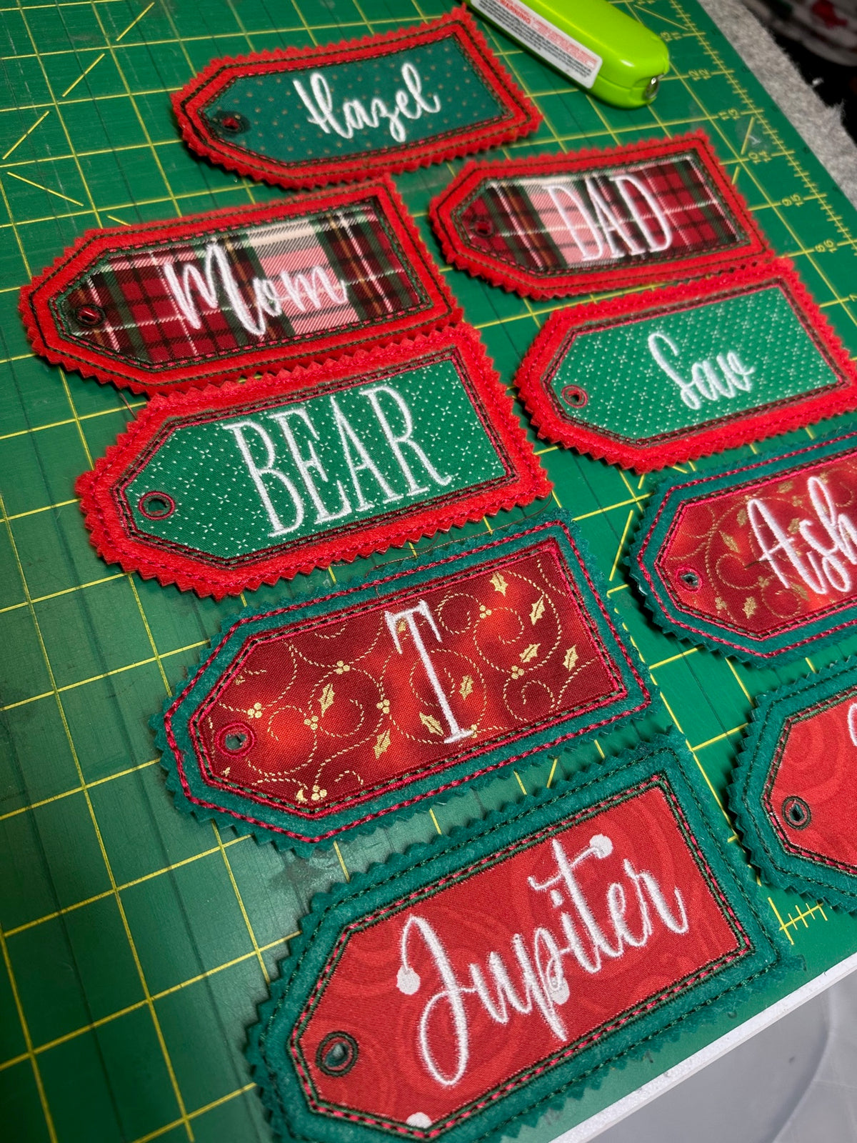 Personalized embroidery project by Kenzie Quilts