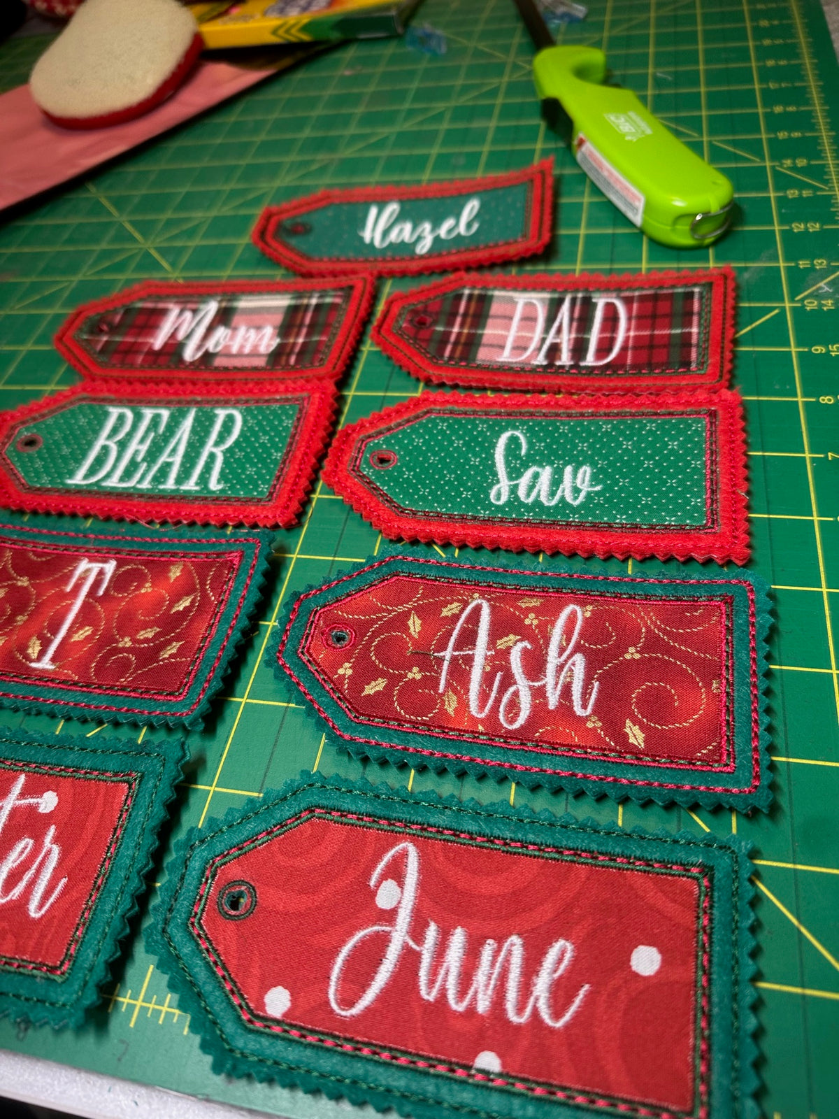 Personalized embroidery project by Kenzie Quilts