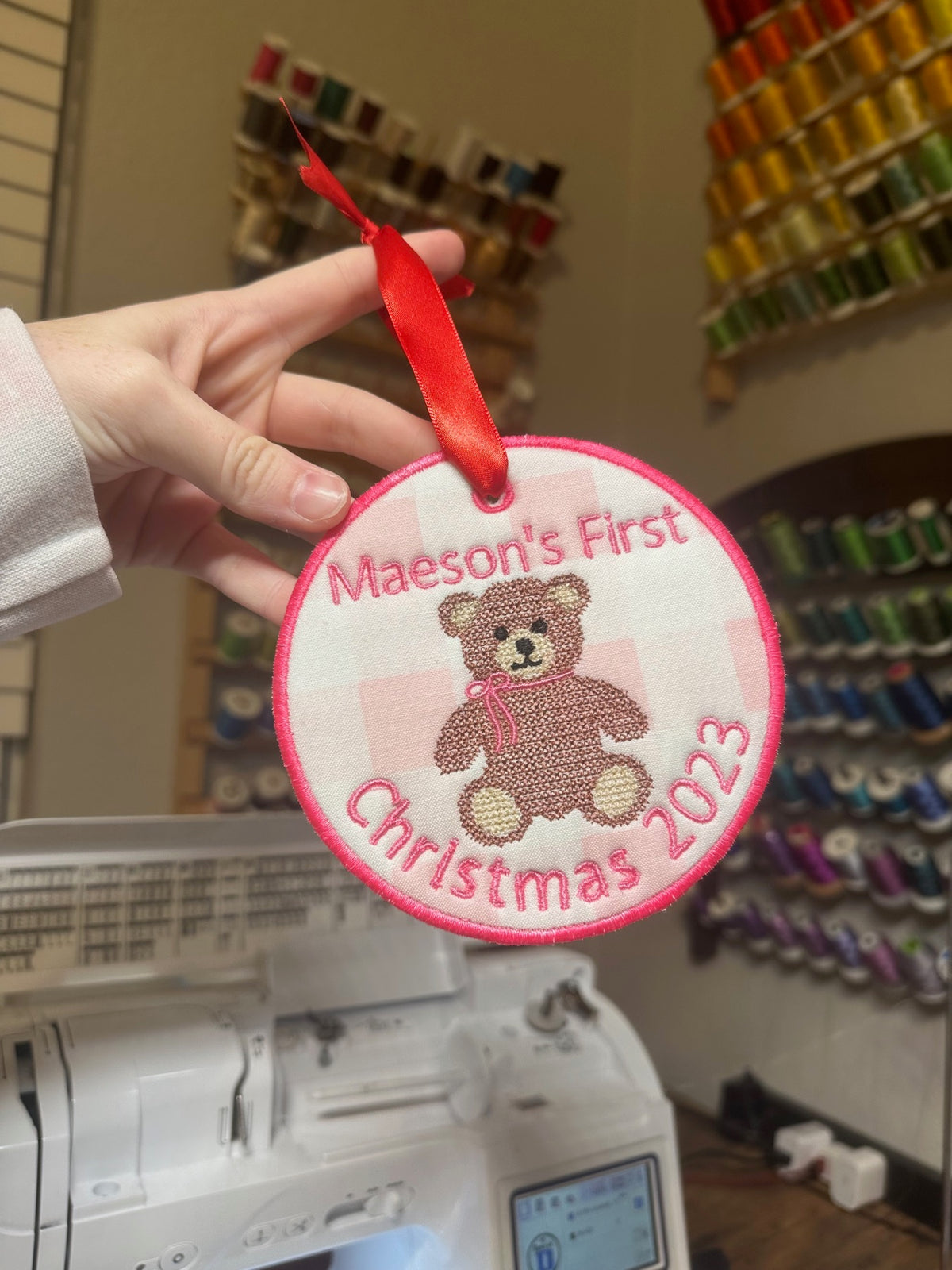 Personalized embroidery project by Kenzie Quilts