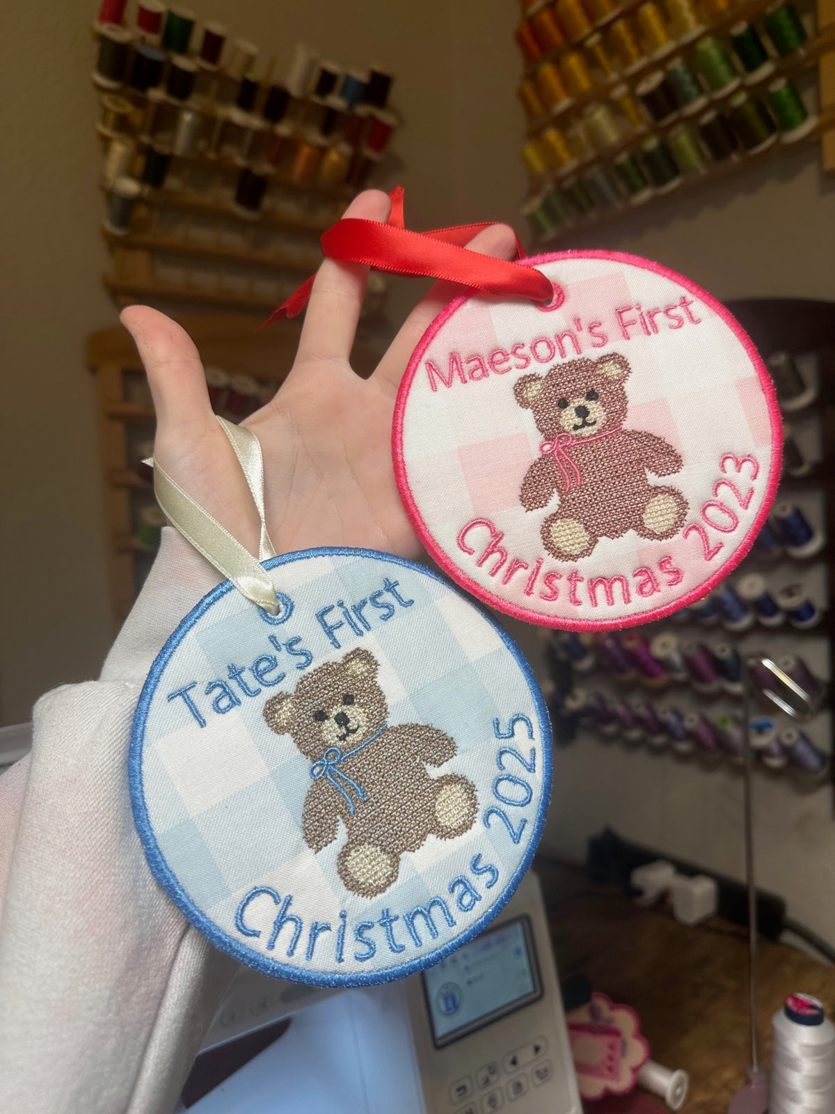 Personalized embroidery project by Kenzie Quilts