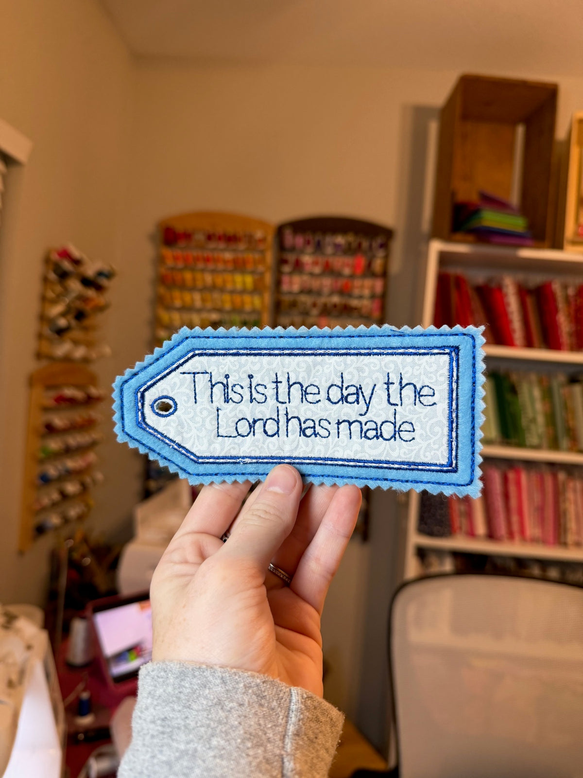 Personalized embroidery project by Kenzie Quilts