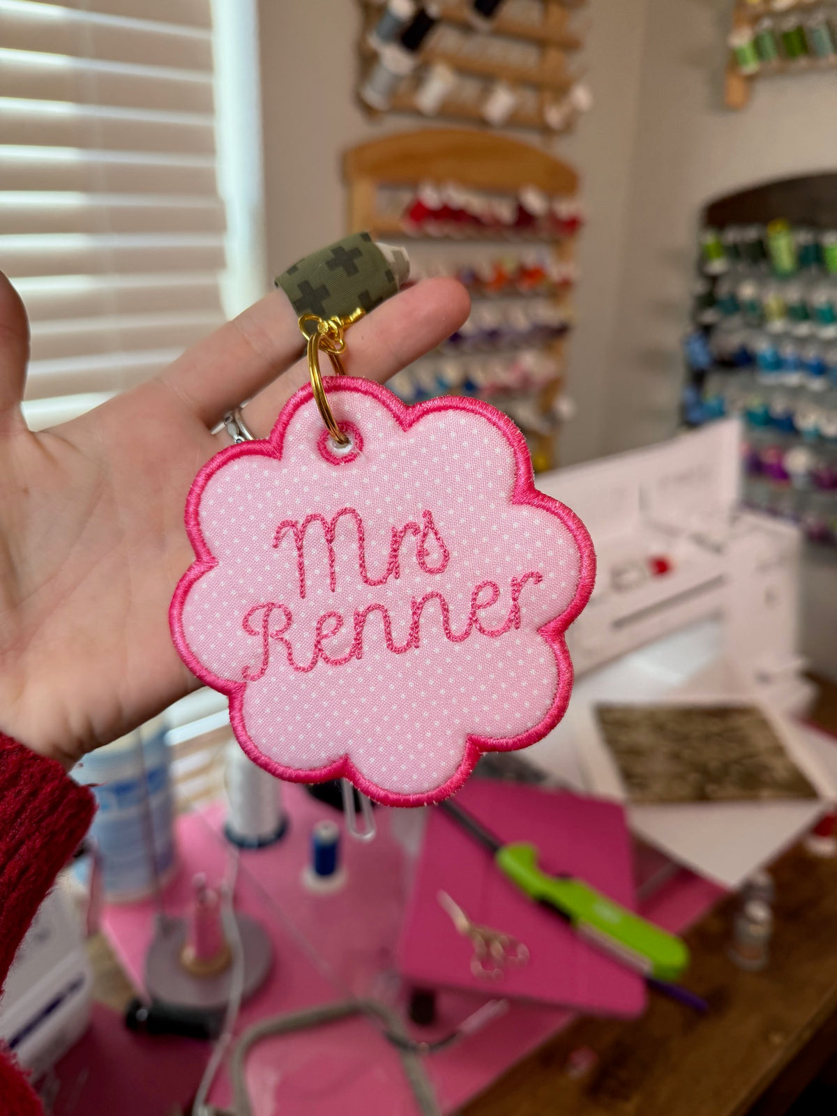 Personalized embroidery project by Kenzie Quilts