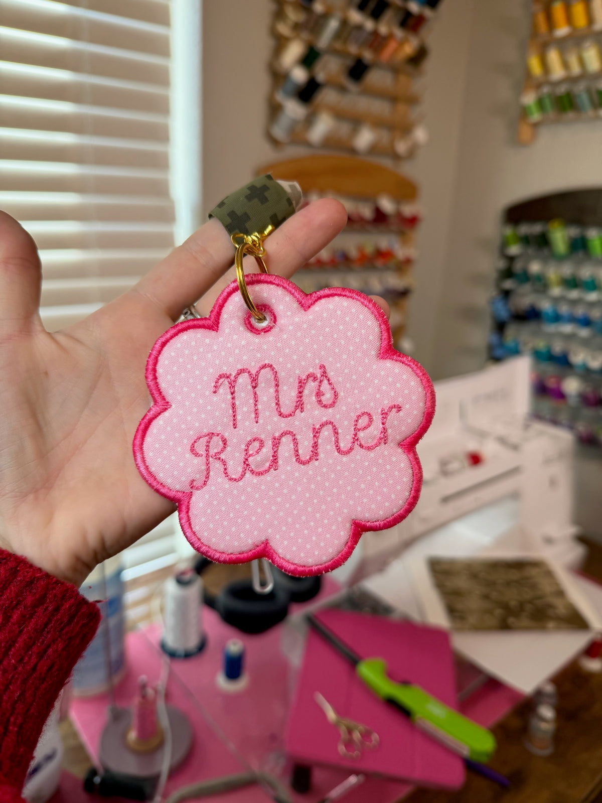 Personalized embroidery project by Kenzie Quilts