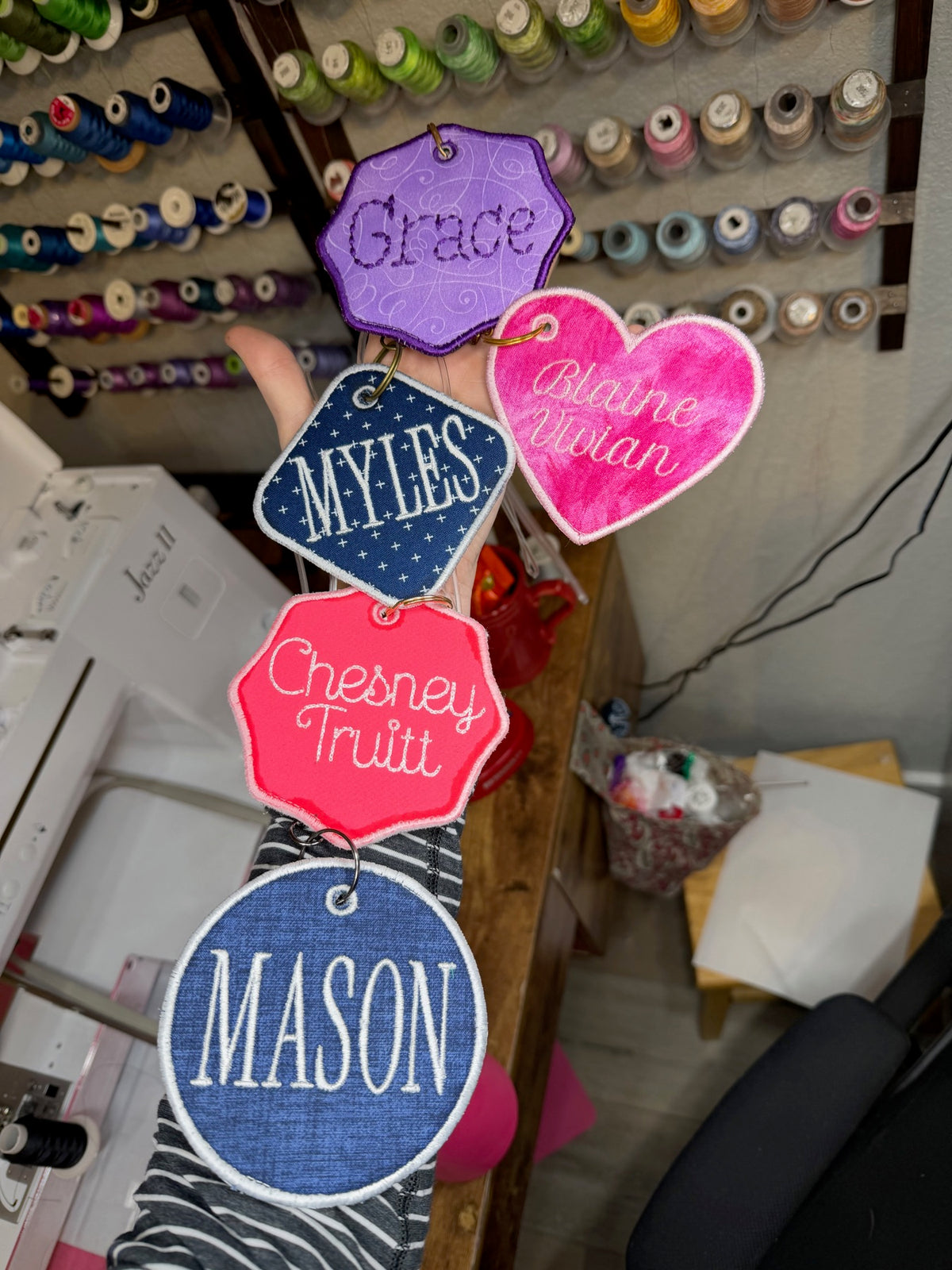 Personalized embroidery project by Kenzie Quilts