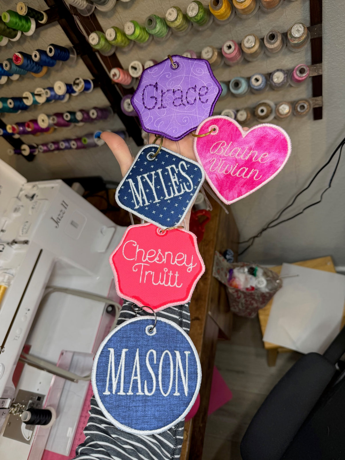 Personalized embroidery project by Kenzie Quilts