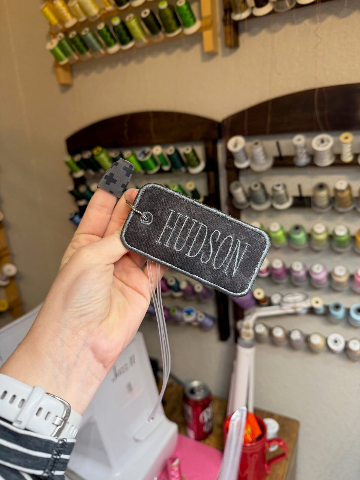 Personalized embroidery project by Kenzie Quilts