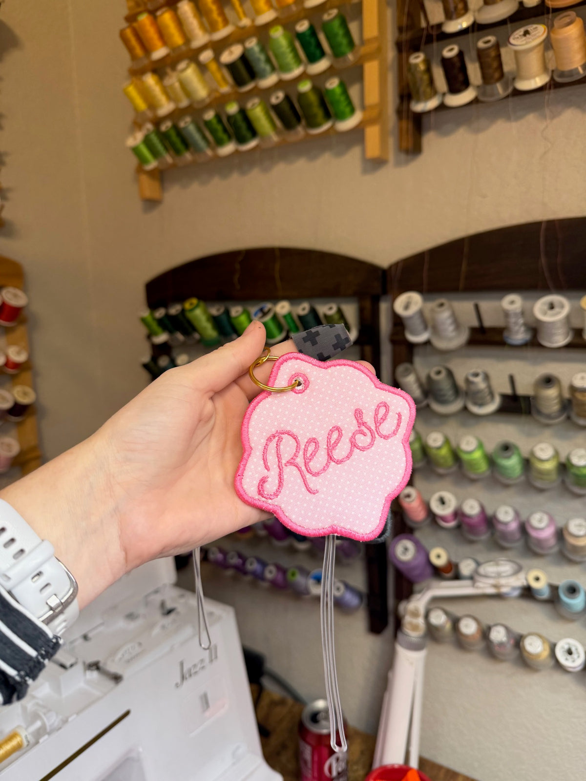 Personalized embroidery project by Kenzie Quilts