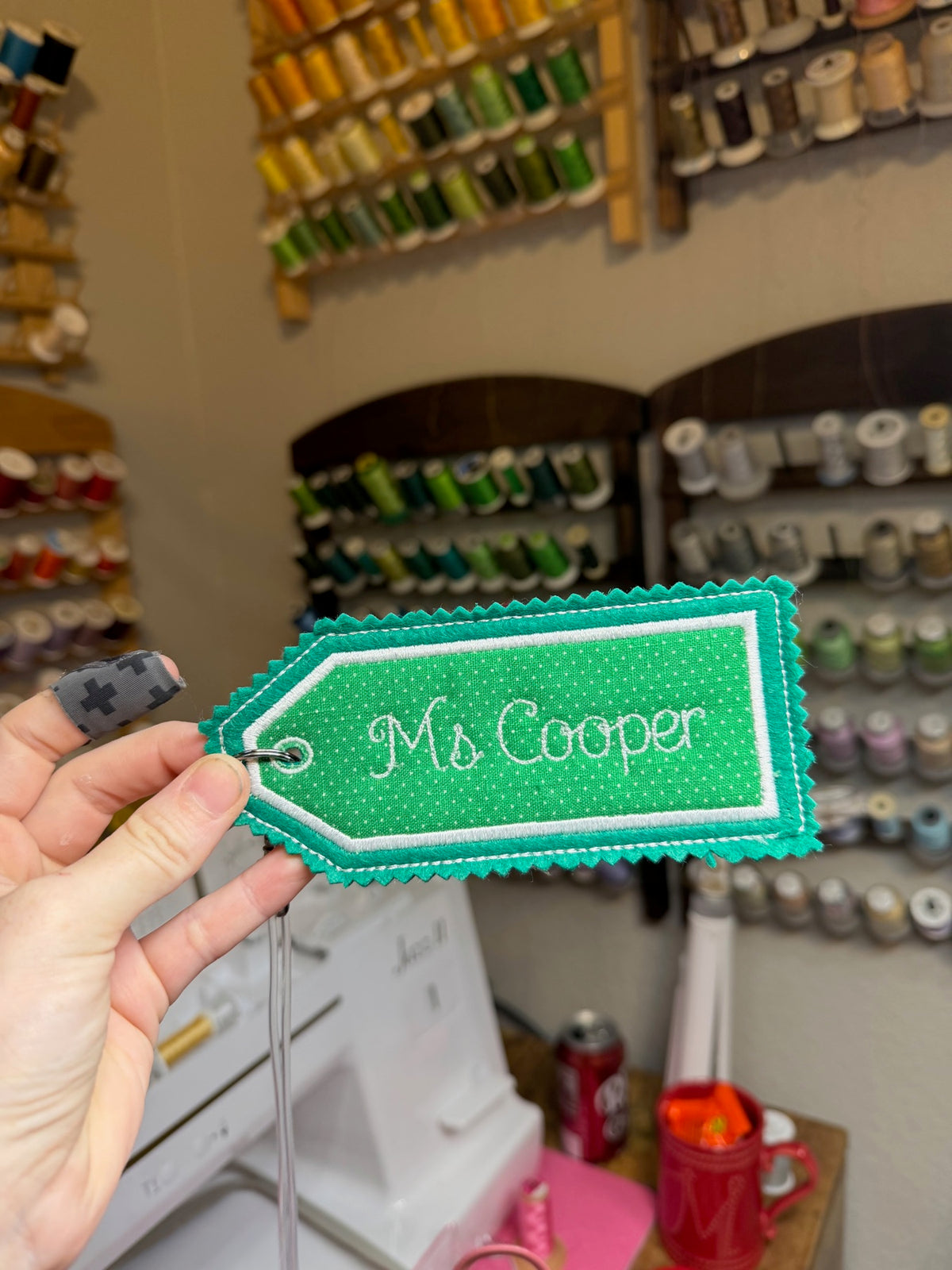 Personalized embroidery project by Kenzie Quilts
