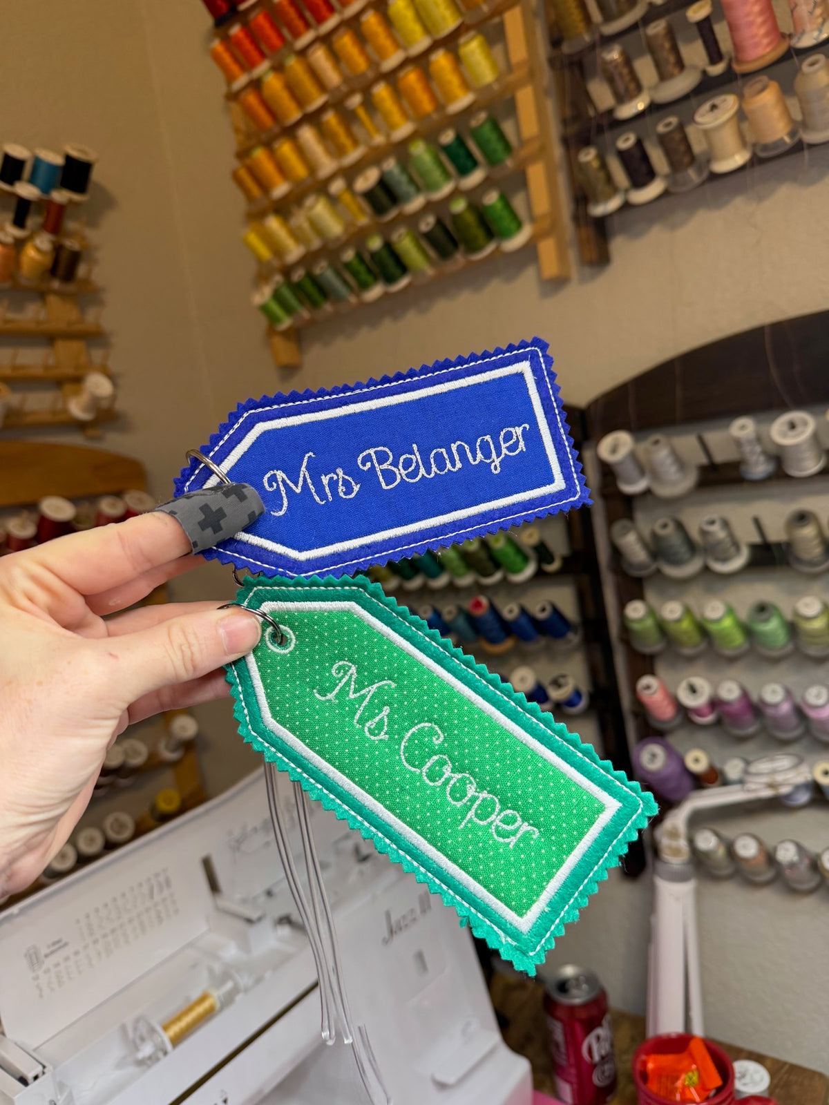 Personalized embroidery project by Kenzie Quilts