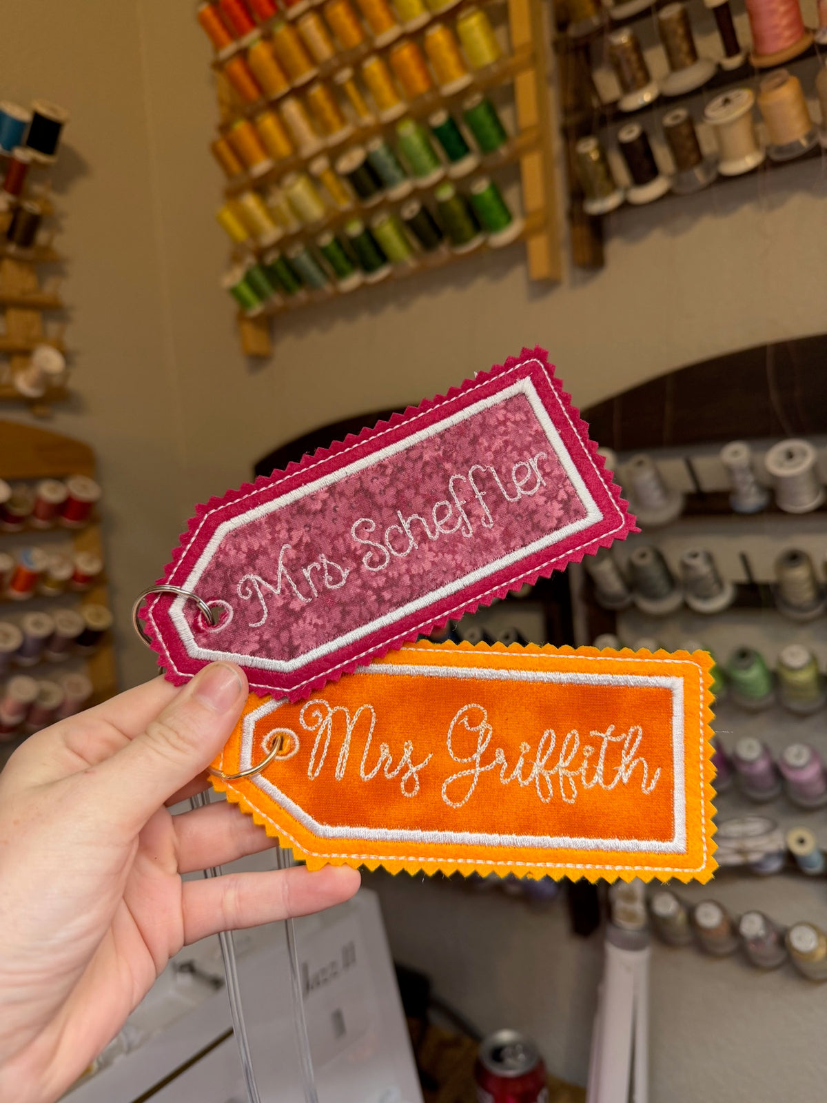 Personalized embroidery project by Kenzie Quilts